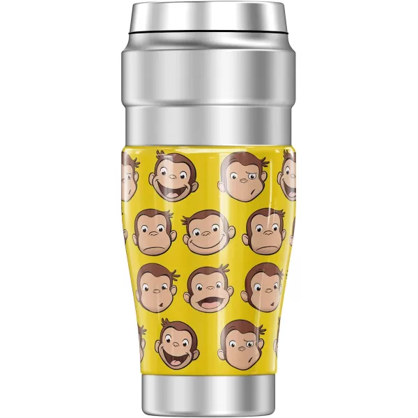 THERMOS Curious George Curious George Faces STAINLESS KING Stainless Steel Travel Tumbler Vacuum insulated amp Double Wall 16ozTHERMOS Curious George Curious George Faces STAINLESS KING Stainless Steel Travel Tumbler Vacuum insulated amp Double Wall 16oz