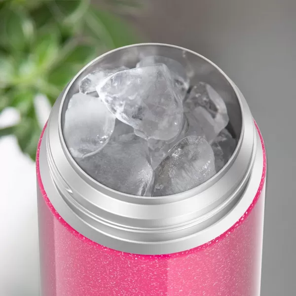 THERMOS FUNTAINER 12 Ounce Stainless Steel Vacuum Insulated Kids Straw Bottle LimePink Gitter 12 Ounce Solid Color