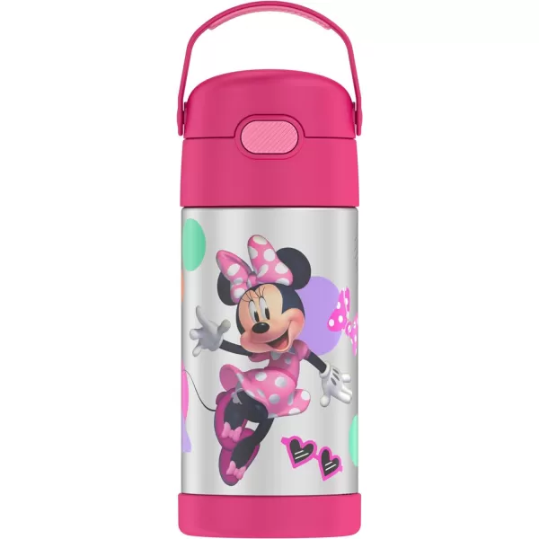 THERMOS FUNTAINER 12 Ounce Stainless Steel Vacuum Insulated Kids Straw Bottle Minnie MouseTHERMOS FUNTAINER 12 Ounce Stainless Steel Vacuum Insulated Kids Straw Bottle Minnie Mouse