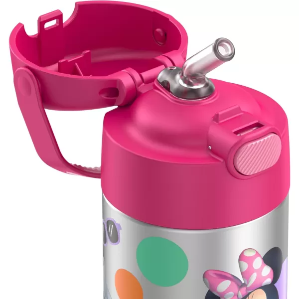 THERMOS FUNTAINER 12 Ounce Stainless Steel Vacuum Insulated Kids Straw Bottle Minnie MouseTHERMOS FUNTAINER 12 Ounce Stainless Steel Vacuum Insulated Kids Straw Bottle Minnie Mouse