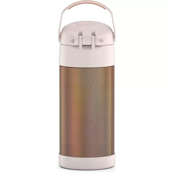 THERMOS FUNTAINER 12 Ounce Stainless Steel Vacuum Insulated Kids Straw Bottle Rose GoldTHERMOS FUNTAINER 12 Ounce Stainless Steel Vacuum Insulated Kids Straw Bottle Rose Gold