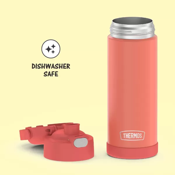 THERMOS FUNTAINER 16 Ounce Stainless Steel Vacuum Insulated Bottle with Wide Spout Lid Looney TunesApricot Bottle