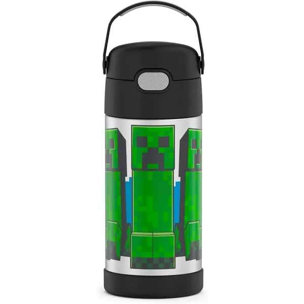 THERMOS FUNTAINER 16 Ounce Stainless Steel Vacuum Insulated Bottle with Wide Spout Lid Looney TunesMinecraft Bottle  12 Ounce Bottle