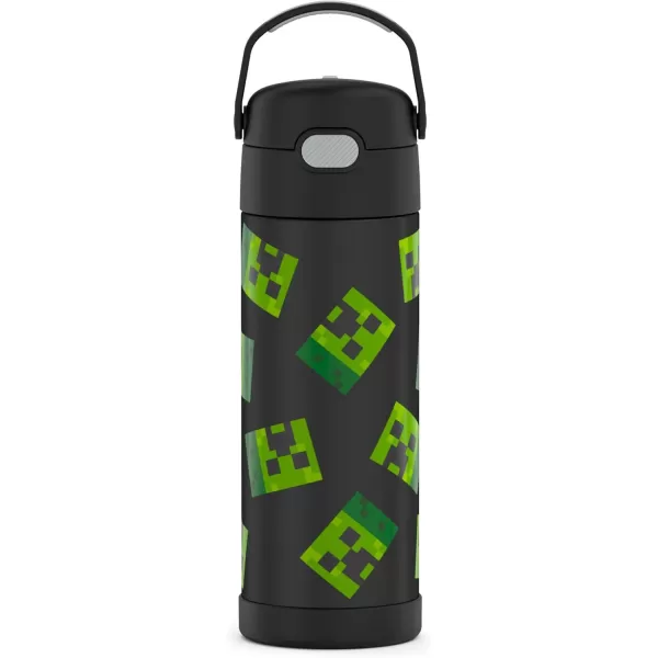 THERMOS FUNTAINER 16 Ounce Stainless Steel Vacuum Insulated Bottle with Wide Spout Lid Looney TunesMinecraft Bottle  12 Ounce Bottle