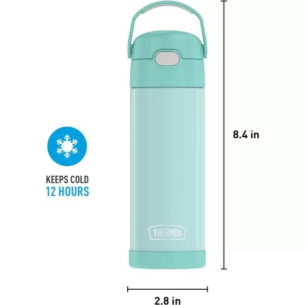 THERMOS FUNTAINER 16 Ounce Stainless Steel Vacuum Insulated Bottle with Wide Spout Lid Looney TunesMint Bottle