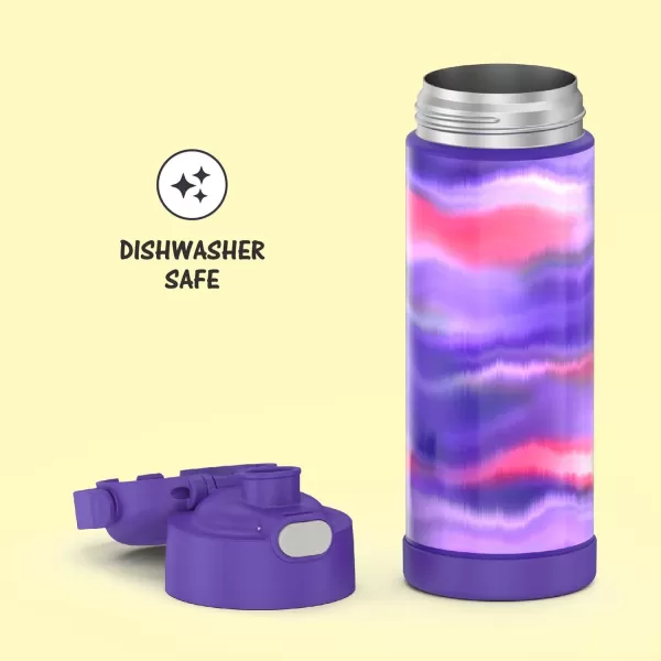 THERMOS FUNTAINER 16 Ounce Stainless Steel Vacuum Insulated Bottle with Wide Spout Lid Looney TunesPurple Mirage Bottle