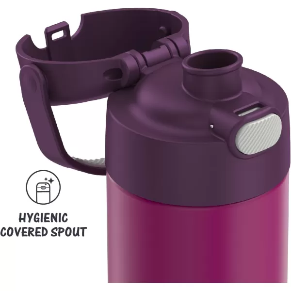 THERMOS FUNTAINER 16 Ounce Stainless Steel Vacuum Insulated Bottle with Wide Spout Lid Looney TunesRed Violet Bottle