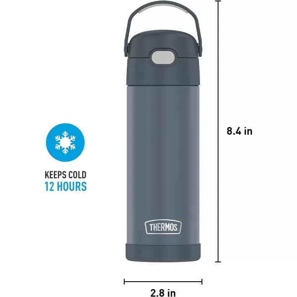 THERMOS FUNTAINER 16 Ounce Stainless Steel Vacuum Insulated Bottle with Wide Spout Lid Looney TunesStone Slate Bottle