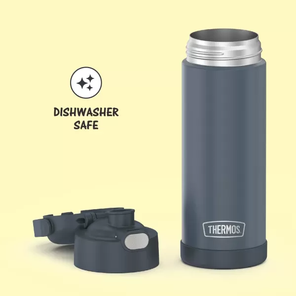 THERMOS FUNTAINER 16 Ounce Stainless Steel Vacuum Insulated Bottle with Wide Spout Lid Looney TunesStone Slate Bottle