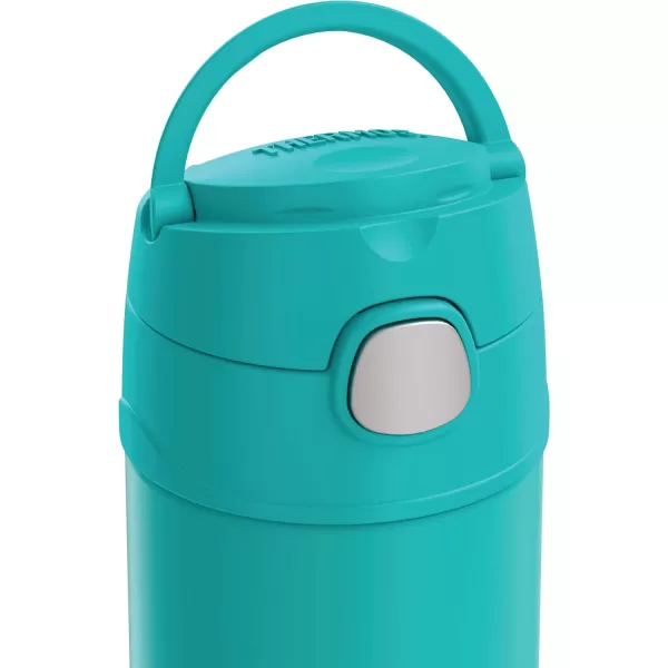 THERMOS FUNTAINER 16 Ounce Stainless Steel Vacuum Insulated Bottle with Wide Spout Lid RosewooodAqua