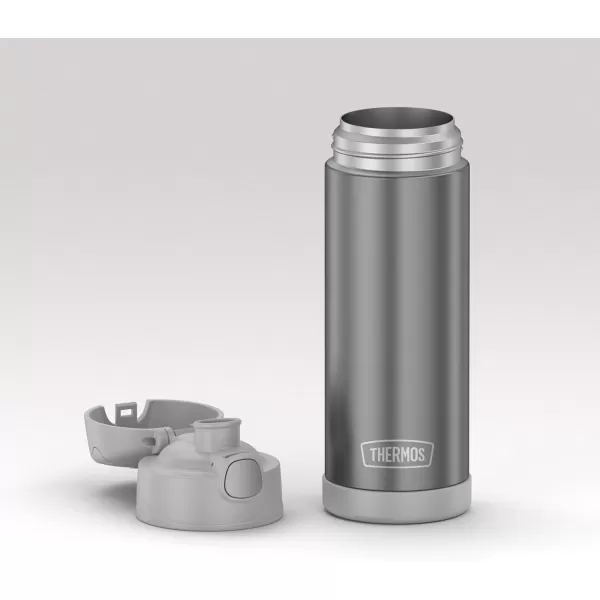 THERMOS FUNTAINER 16 Ounce Stainless Steel Vacuum Insulated Bottle with Wide Spout Lid RosewooodCool Gray