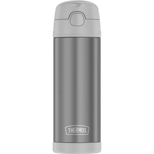 THERMOS FUNTAINER 16 Ounce Stainless Steel Vacuum Insulated Bottle with Wide Spout Lid RosewooodCool Gray