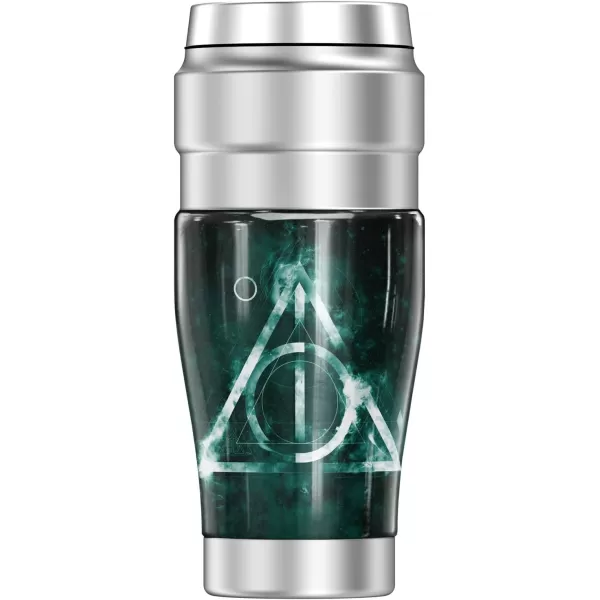 THERMOS Harry Potter Deathly Hallows Logo STAINLESS KING Stainless Steel Travel Tumbler Vacuum insulated amp Double Wall 16ozTHERMOS Harry Potter Deathly Hallows Logo STAINLESS KING Stainless Steel Travel Tumbler Vacuum insulated amp Double Wall 16oz