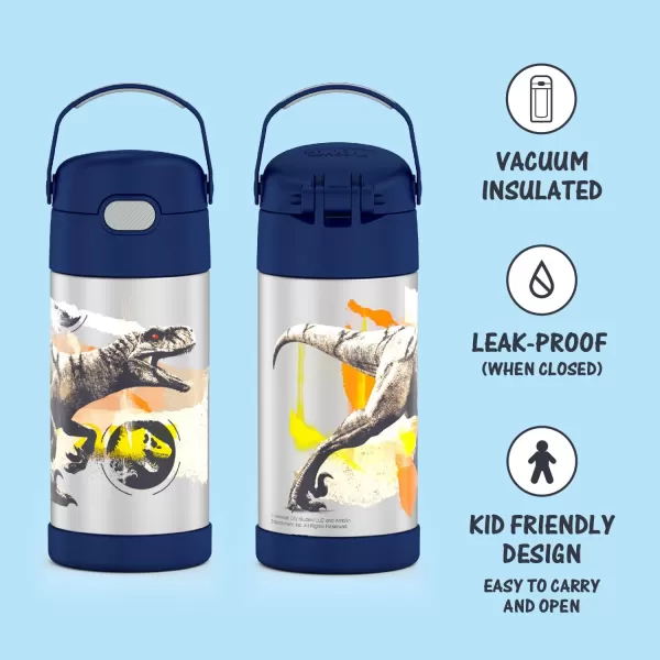 THERMOS Jurassic World Dominion FUNTAINER 12 Ounce Stainless Steel Vacuum Insulated Kids Straw BottleTHERMOS Jurassic World Dominion FUNTAINER 12 Ounce Stainless Steel Vacuum Insulated Kids Straw Bottle