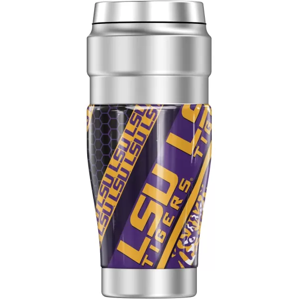 THERMOS LSU Tigers Diagonal Spirit Stripes STAINLESS KING Stainless Steel Travel Tumbler Vacuum insulated amp Double Wall 16ozTHERMOS LSU Tigers Diagonal Spirit Stripes STAINLESS KING Stainless Steel Travel Tumbler Vacuum insulated amp Double Wall 16oz