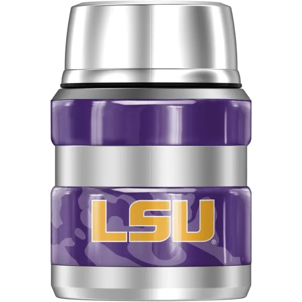 THERMOS LSU Tigers Eye of the Tiger STAINLESS KING Stainless Steel Food Jar with Folding Spoon Vacuum insulated amp Double Wall 16ozTHERMOS LSU Tigers Eye of the Tiger STAINLESS KING Stainless Steel Food Jar with Folding Spoon Vacuum insulated amp Double Wall 16oz