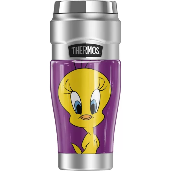 THERMOS Looney Tunes Lola Bunny STAINLESS KING Stainless Steel Travel Tumbler Vacuum insulated amp Double Wall 16oz1 Count Pack of 1 Tweety Bird