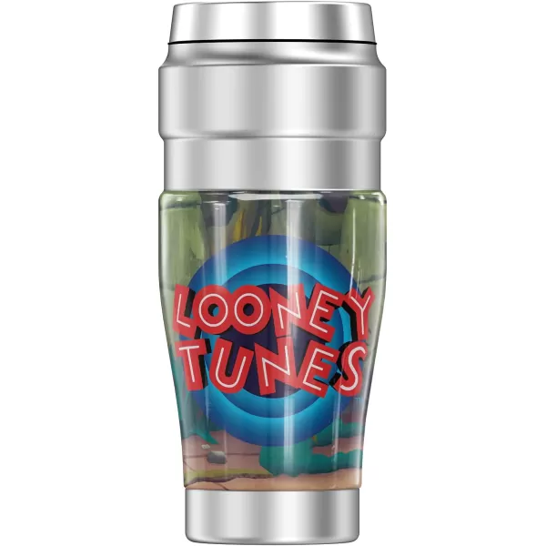 THERMOS Looney Tunes Road Runner And Wile E Coyote STAINLESS KING Stainless Steel Travel Tumbler Vacuum insulated amp Double Wall 16oz16 oz Tumbler DAFFY AND PORKY