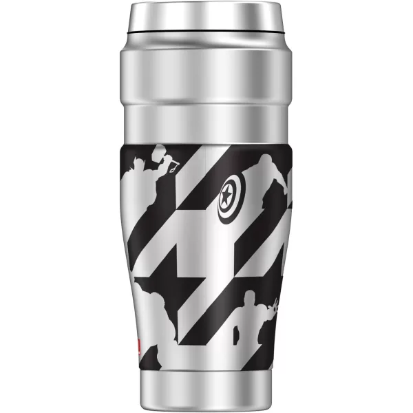 THERMOS MARVEL  Avengers Character Collage STAINLESS KING Stainless Steel Travel Tumbler Vacuum insulated amp Double Wall 16oz16 oz Tumbler Avengers Hero Print