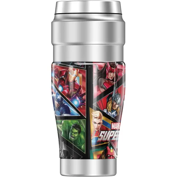 THERMOS MARVEL  Avengers Character Collage STAINLESS KING Stainless Steel Travel Tumbler Vacuum insulated amp Double Wall 16oz16 oz Tumbler Collage