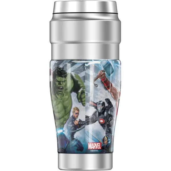 THERMOS MARVEL  Avengers Character Collage STAINLESS KING Stainless Steel Travel Tumbler Vacuum insulated amp Double Wall 16oz16 oz Tumbler Movie Heroes