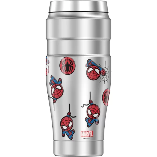 THERMOS MARVEL  Black Panther Kawaii STAINLESS KING Stainless Steel Travel Tumbler Vacuum insulated amp Double Wall 16oz16 oz Tumbler SPIDER KAWAII