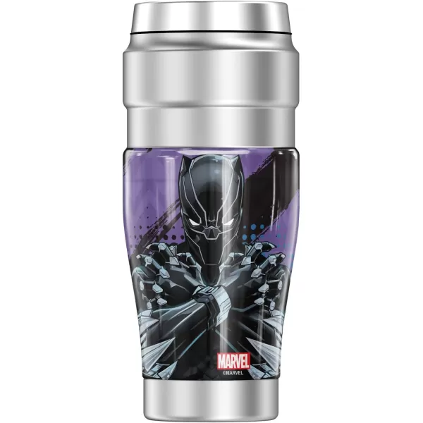 THERMOS MARVEL  Hulk Incredible STAINLESS KING Stainless Steel Travel Tumbler Vacuum insulated amp Double Wall 16oz1 Count Pack of 1 Black Panther