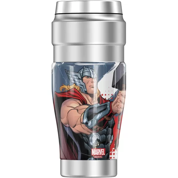 THERMOS MARVEL  Hulk Incredible STAINLESS KING Stainless Steel Travel Tumbler Vacuum insulated amp Double Wall 16oz1 Count Pack of 1 Thor