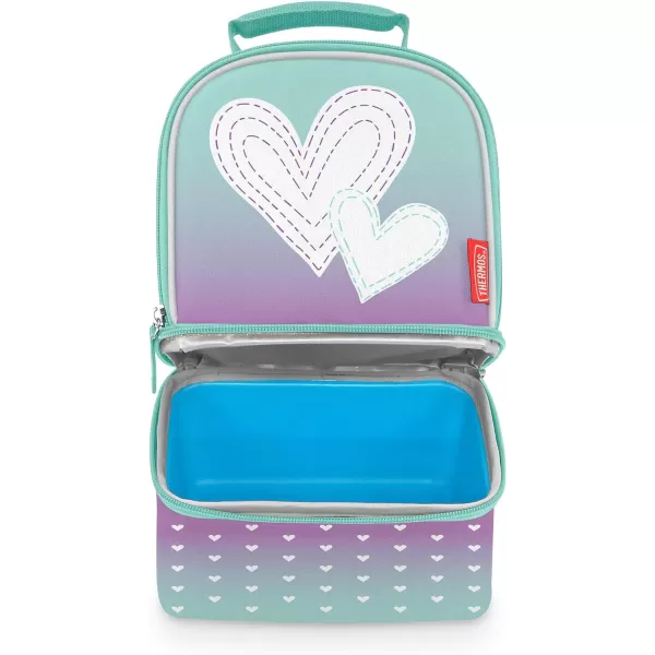 THERMOS Non Licensed Dual Lunch Kit Purple HeartsOne Size Purple Hearts