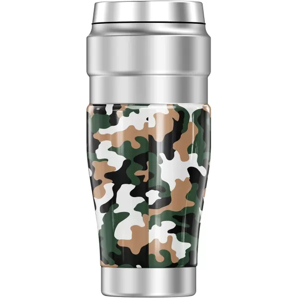 THERMOS Ohio University OFFICIAL TieDye STAINLESS KING Stainless Steel Travel Tumbler Vacuum insulated amp Double Wall 16oz16 oz Tumbler Camo