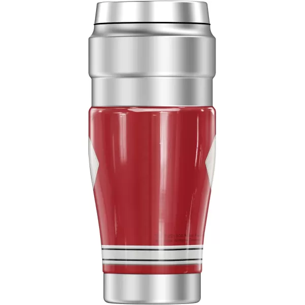 THERMOS Power Rangers Yellow Ranger Emblem STAINLESS KING Stainless Steel Travel Tumbler Vacuum insulated amp Double Wall 16oz1 Count Pack of 1 RED RANGER EMBLEM