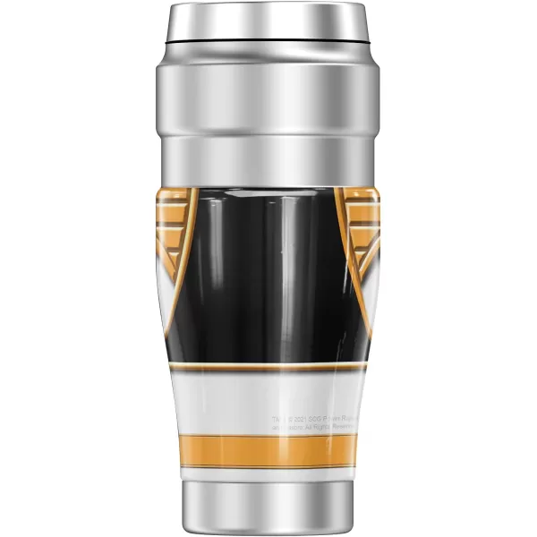 THERMOS Power Rangers Yellow Ranger Emblem STAINLESS KING Stainless Steel Travel Tumbler Vacuum insulated amp Double Wall 16oz1 Count Pack of 1 WHITE RANGER