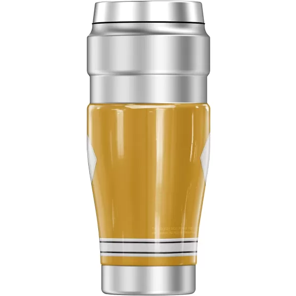 THERMOS Power Rangers Yellow Ranger Emblem STAINLESS KING Stainless Steel Travel Tumbler Vacuum insulated amp Double Wall 16oz1 Count Pack of 1 YELLOW RANGER EMBLEM