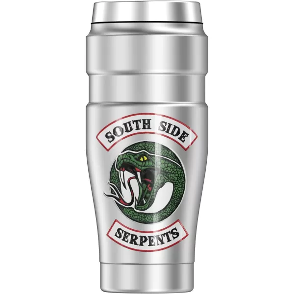 THERMOS Riverdale South Side Serpents STAINLESS KING Stainless Steel Travel Tumbler Vacuum insulated amp Double Wall 16ozTHERMOS Riverdale South Side Serpents STAINLESS KING Stainless Steel Travel Tumbler Vacuum insulated amp Double Wall 16oz