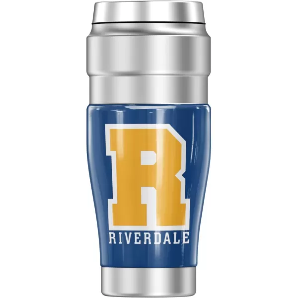 THERMOS Riverdale Varsity Letter STAINLESS KING Stainless Steel Travel Tumbler Vacuum insulated amp Double Wall 16ozTHERMOS Riverdale Varsity Letter STAINLESS KING Stainless Steel Travel Tumbler Vacuum insulated amp Double Wall 16oz