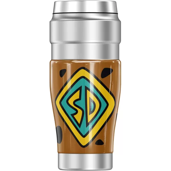 THERMOS ScoobyDoo Face STAINLESS KING Stainless Steel Travel Tumbler Vacuum insulated amp Double Wall 16ozTHERMOS ScoobyDoo Face STAINLESS KING Stainless Steel Travel Tumbler Vacuum insulated amp Double Wall 16oz