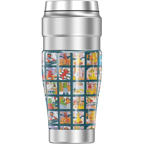 THERMOS Sesame Street Character Envrionment Squares STAINLESS KING Stainless Steel Travel Tumbler Vacuum insulated amp Double Wall 16ozTHERMOS Sesame Street Character Envrionment Squares STAINLESS KING Stainless Steel Travel Tumbler Vacuum insulated amp Double Wall 16oz