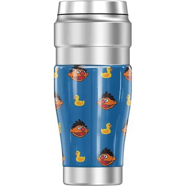 THERMOS Sesame Street Ernie and Rubber Ducky Pattern STAINLESS KING Stainless Steel Travel Tumbler Vacuum insulated amp Double Wall 16ozTHERMOS Sesame Street Ernie and Rubber Ducky Pattern STAINLESS KING Stainless Steel Travel Tumbler Vacuum insulated amp Double Wall 16oz