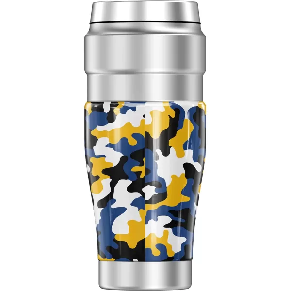 THERMOS South Dakota State University OFFICIAL Camo STAINLESS KING Stainless Steel Travel Tumbler Vacuum insulated amp Double Wall 16oz16 oz Tumbler Camo