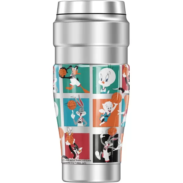 THERMOS Space Jam A New Legacy Goon Character Tile Pattern STAINLESS KING Stainless Steel Travel Tumbler Vacuum insulated amp Double Wall 16oz16 oz Tumbler TOON CHARACTER