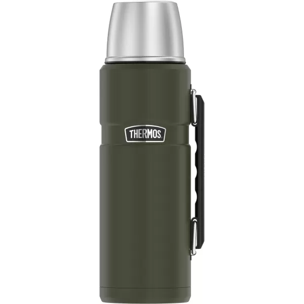 THERMOS Stainless King VacuumInsulated Beverage Bottle 40 Ounce Rustic Red40 Ounce Army Green