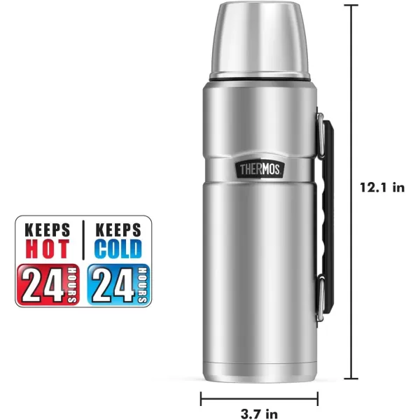 THERMOS Stainless King VacuumInsulated Beverage Bottle 40 Ounce Rustic Red40 Ounce Midnight Blue