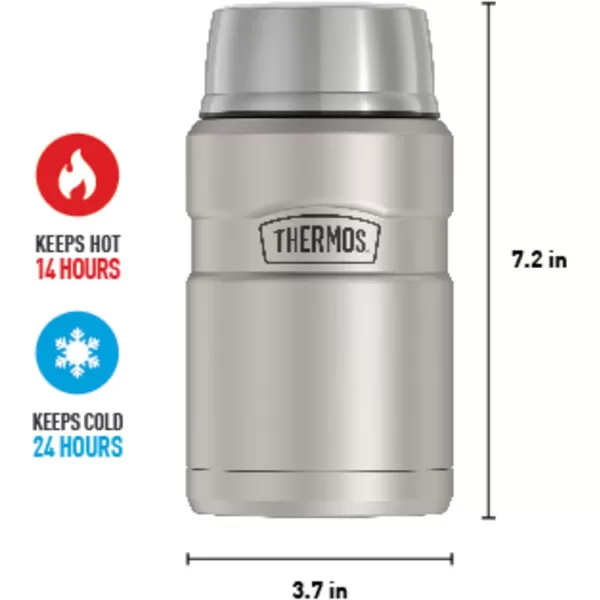 THERMOS Stainless King VacuumInsulated Food Jar 24 Ounce Midnight Bluestainlesssteel