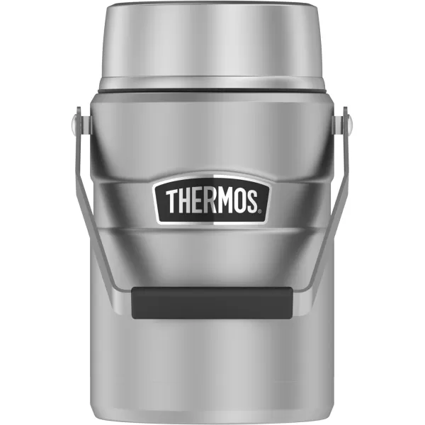 THERMOS Stainless King VacuumInsulated Food Jar with 2 Storage Container Inserts 47 Ounce Matte SteelStainless Steel Food Jar  40 Ounce Bottle