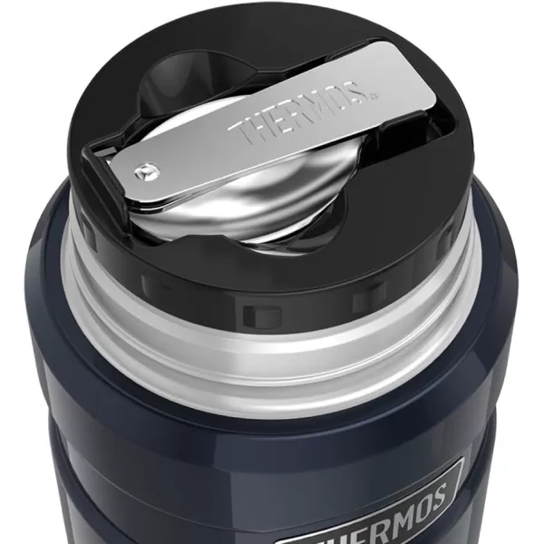 THERMOS Stainless King VacuumInsulated Food Jar with Spoon 16 Ounce Matte LavenderRed Jar