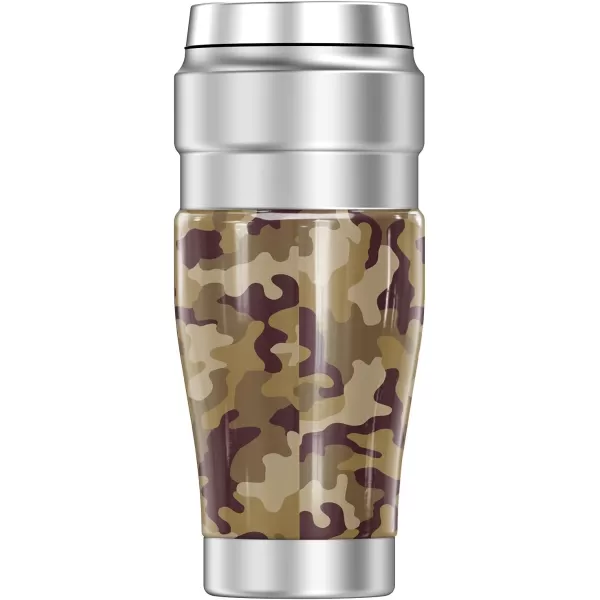 THERMOS Texas State University OFFICIAL Camo STAINLESS KING Stainless Steel Travel Tumbler Vacuum insulated amp Double Wall 16oz16 oz Tumbler Camo