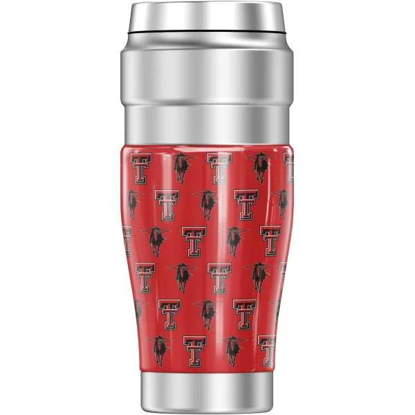 THERMOS Texas Tech University OFFICIAL Logo Pattern STAINLESS KING Stainless Steel Travel Tumbler Vacuum insulated amp Double Wall 16ozTHERMOS Texas Tech University OFFICIAL Logo Pattern STAINLESS KING Stainless Steel Travel Tumbler Vacuum insulated amp Double Wall 16oz