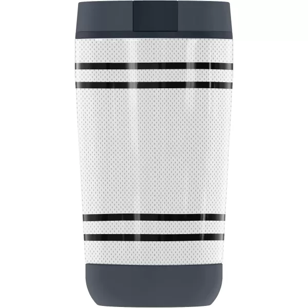 THERMOS The Big West OFFICIAL Big West Jersey Stripes Black GUARDIAN COLLECTION Stainless Steel Travel Tumbler Vacuum insulated amp Double Wall 12 oz12 oz Tumbler BIG WEST JERSEY STRIPES WHITE