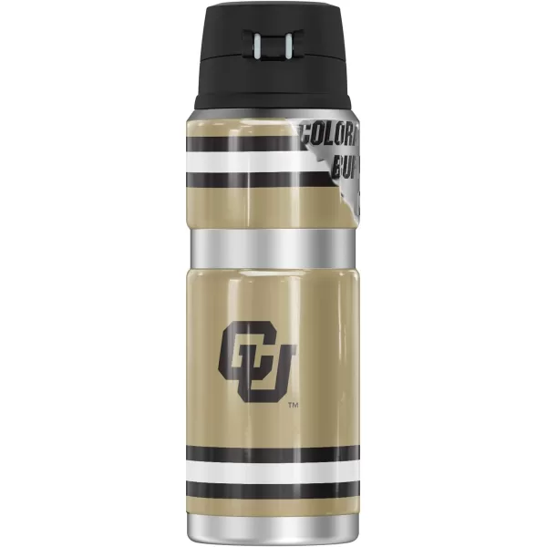 THERMOS University of Colorado OFFICIAL Logo Pattern STAINLESS KING Stainless Steel Drink Bottle Vacuum insulated amp Double Wall 24oz24 oz Bottle LET HER RIP