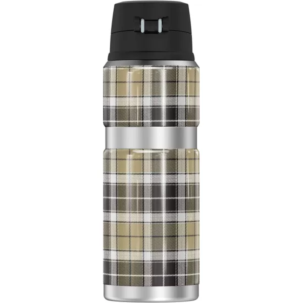 THERMOS University of Colorado OFFICIAL Logo Pattern STAINLESS KING Stainless Steel Drink Bottle Vacuum insulated amp Double Wall 24oz24 oz Bottle PLAID